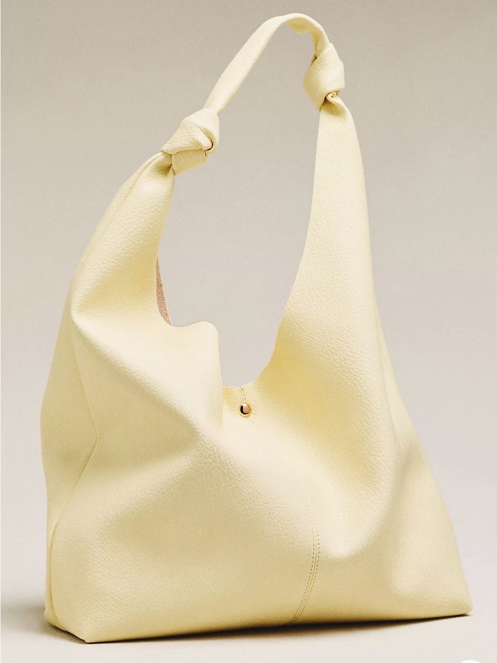 Anthropologie Love Knot Slouchy Bag in Butter Yellow - Picture 2 of 8